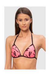 MOSCHINO Różowa góra od bikini w litery. Czerwone bikini MOSCHINO, bez wzorów. W wyprzedaży za 249.99 zł.