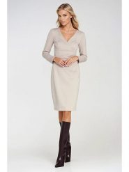 Nife Sukienka w kolorze beżowym rozmiar: 38. Brązowe sukienki damskie Nife, bez wzorów, bez ramiączek. Za 148.61 zł.