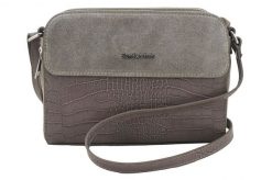 Stylowa torebka crossbody trzykomorowa - Beżowa ciemna. Brązowe torebki klasyczne damskie Barberinis, ze skóry, duże, zamszowe, bez dodatków. Za 266.99 zł.