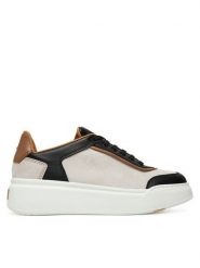 Max Mara Sneakersy Maxi 2524766071650 Écru. Brązowe obuwie sportowe damskie Max Mara, ze skóry, bez zapięcia. Za 2,199.00 zł.