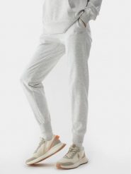 4F Spodnie dresowe 4FWSS24TTROF606 Szary Regular Fit. Szare spodnie dresowe damskie 4F, xs, bez wzorów, z bawełny. Za 79.99 zł.