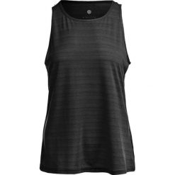 Damski tank top Athlecia Mota. Czarne koszulki sportowe damskie Athlecia, bez wzorów, bez ramiączek, na fitness i siłownię. Za 124.50 zł.