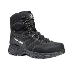 Buty trekkingowe SCARPA Rush Polar GTX. Czarne obuwie trekkingowe damskie Scarpa, z polaru, bez zapięcia. Za 909.99 zł.
