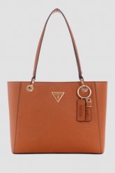 GUESS Brązowa torebka damska Noelle II. Brązowe shopper bag Guess, ze skóry, bez dodatków. W wyprzedaży za 628.99 zł.