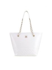 Nine West Torebka BW2A0079 Biały. Białe shopper bag Nine West, bez wzorów, z tworzywa sztucznego, bez dodatków. Za 229.99 zł.