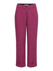 ONLY Spodnie materiałowe Casey 15338822 Fioletowy Cropped Fit. Fioletowe spodnie materiałowe damskie Only, bez wzorów, z materiału. Za 99.99 zł.