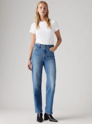 Levi's Dżinsy - Straight fit - w kolorze niebieskim rozmiar: W29/L29. Niebieskie jeansy damskie Levi's, z podwyższonym stanem. Za 214.95 zł.