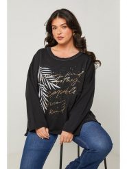 Curvy Lady Koszulka w kolorze czarnym rozmiar: 44/46. Czarne bluzki damskie Curvy Lady, bez wzorów, bez kołnierzyka, bez ramiączek. Za 127.35 zł.