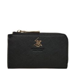 Portfel Beverly Hills Polo Club. Czarne portfele damskie Beverly Hills Polo Club, bez wzorów. Za 59.99 zł.
