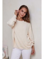Soft Cashmere Sweter w kolorze beżowym rozmiar: 38/40. Brązowe swetry klasyczne damskie Soft Cashmere, z kaszmiru, bez kołnierzyka. Za 151.17 zł.