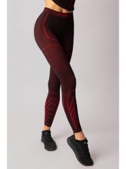 Spaio Legginsy termiczne "Rapid" w kolorze bordowo-czarnym rozmiar: M. Czarne legginsy damskie Spaio, m, bez wzorów, z materiału. Za 83.03 zł.