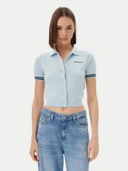 Guess Jeans Kardigan W5GR03 Z3HO2 Błękitny Regular Fit. Niebieskie kardigany damskie Guess Jeans, s, z aplikacjami, z jeansu. Za 209.99 zł.