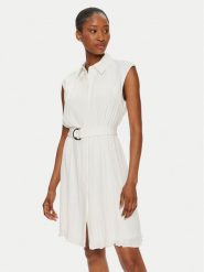 DKNY Sukienka koszulowa DD4A1538 Écru Regular Fit. Sukienki damskie DKNY, bez wzorów, z syntetyku, bez ramiączek. Za 979.99 zł.