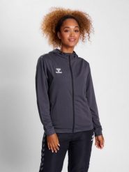 Damska bluza dresowa z kapturem zapinana na zamek Hummel Authentic. Szare bluzy damskie Hummel, l, bez wzorów, z dresówki, z kapturem. Za 215.00 zł.