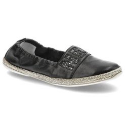 Espadryle damskie Lemar, wsuwane ze skóry naturalnej, czarne, 10035. Czarne espadryle damskie Lemar, bez wzorów, ze skóry, bez obcasa. Za 159.00 zł.