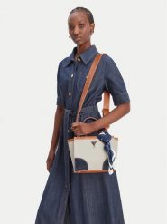 Guess Torebka J6RZ09 WJ930 Beżowy. Brązowe kuferki damskie Guess, z aplikacjami, ze skóry, bez dodatków. Za 337.99 zł.