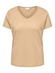 ONLY Koszulka w kolorze pomarańczowym rozmiar: XL-54. Pomarańczowe bluzki damskie Only, xl, bez wzorów, bez kołnierzyka, bez ramiączek. Za 65.85 zł.