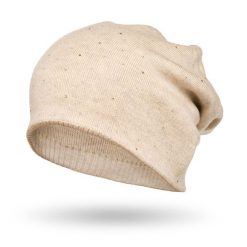 Czapka damska Peterson PTN HAT-05 beżowa. Brązowe czapki damskie Peterson, na zimę, z aplikacjami. Za 46.00 zł.