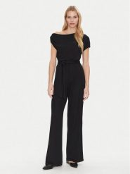 Guess Kombinezon W5GD89 KCTB0 Czarny Regular Fit. Czarne sukienki damskie Guess, z aplikacjami, z wiskozy, bez ramiączek. Za 489.99 zł.