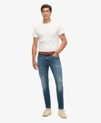 Superdry Denimowe Jeansy Slim Vintage z Bawełny Organicznej. Niebieskie jeansy damskie Superdry. Za 440.85 zł.