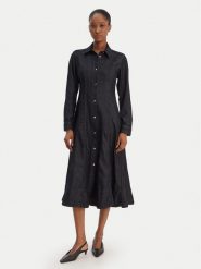 Tommy Hilfiger Sukienka jeansowa WW0WW48520 Granatowy Regular Fit. Niebieskie sukienki damskie Tommy Hilfiger, bez wzorów, z bawełny, bez ramiączek. Za 799.99 zł.