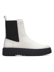 Clarks Skórzane sztyblety ''Torhill Maple'' w kolorze białym rozmiar: 38. Białe botki damskie Clarks, bez zapięcia. Za 379.95 zł.