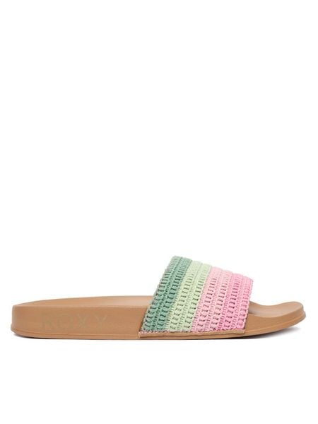 Roxy Klapki ARJL101232-OBQ Różowy. Czerwone klapki damskie Roxy, bez wzorów, z materiału, bez obcasa, bez zapięcia. Za 159.99 zł.