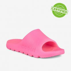 Klapki damskie Coqui Lou. Czerwone klapki damskie Coqui, bez wzorów, bez obcasa, bez zapięcia. Za 121.99 zł.