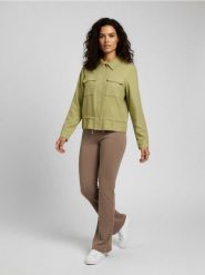 Kurtka koszulowa - zielony. Zielone kurtki damskie Sinsay, l, bez wzorów, bez kaptura. Za 69.99 zł.