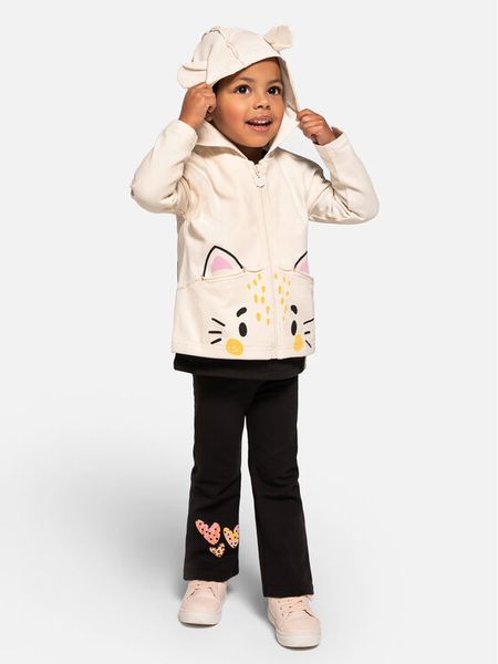 Coccodrillo Bluza WC4132401CEN Écru Regular Fit. Bluzy dziewczęce COCCODRILLO, bez wzorów, z bawełny, bez ramiączek, bez kaptura. Za 59.99 zł.