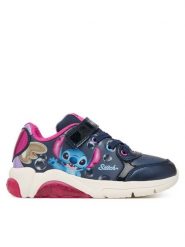 Geox Sneakersy J Fadinlight Girl J66M4E 05402 C4268 D Granatowy. Niebieskie buty sportowe dziewczęce Geox, ze skóry, bez zapięcia. Za 339.99 zł.