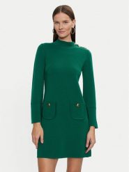 Luisa Spagnoli Sukienka dzianinowa Melodiosa 58421 Zielony Regular Fit. Zielone sukienki damskie Luisa Spagnoli, bez wzorów, z dzianiny, bez ramiączek. Za 1,069.00 zł.