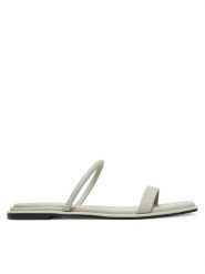 Calvin Klein Klapki Flat Sandal Squared 2-Bar Lth HW0HW02532 Beżowy. Brązowe klapki damskie Calvin Klein, bez wzorów, ze skóry, bez obcasa, bez zapięcia. Za 219.99 zł.