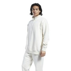 Kolorowa bluza z zamkiem błyskawicznym Reebok Classics. Białe bluzy damskie Reebok, l, bez wzorów, bez kaptura. W wyprzedaży za 253.20 zł.