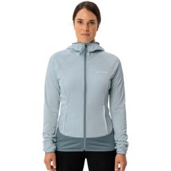 Bluza trekkingowa damska Vaude Tekoa Fleece II techniczna. Niebieskie bluzy damskie Vaude, l, bez wzorów, z dzianiny, z kapturem. Za 225.74 zł.