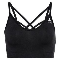 Biustonosz sportowy dwustronny Odlo SEAMLESS SOFT. Czarne koszulki sportowe damskie ODLO, xs, bez wzorów, bez ramiączek. Za 189.99 zł.