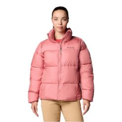 Kurtka sportowa damska Puffect II Full Zip Jacket. Czerwone kurtki sportowe damskie Columbia, xl, bez wzorów, z poliesteru, bez kaptura. Za 449.99 zł.