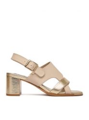 MEXX Sandały EO-WS1161-03 Beżowy. Brązowe sandały damskie Mexx, bez wzorów, ze skóry, bez obcasa, na słupku, bez zapięcia. Za 329.99 zł.