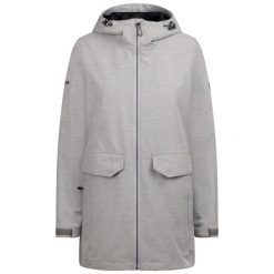 Trespass Crystals — damska kurtka przeciwdeszczowa Platinum Marl. Szare kurtki damskie Trespass, xl, bez wzorów, z meshu, bez kaptura. Za 351.99 zł.