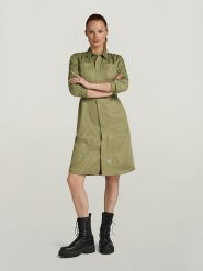 G-Star Sukienka koszulowa w kolorze khaki rozmiar: S. Brązowe sukienki damskie G-Star, bez wzorów, z lyocellu, retro, bez ramiączek. Za 232.78 zł.