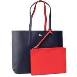 Torebka Lacoste. Czerwone shopper bag Lacoste, bez wzorów, bez dodatków. Za 429.99 zł.