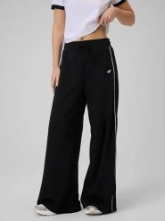 4F Spodnie dresowe w kolorze czarnym rozmiar: M. Czarne spodnie dresowe damskie 4F, m, bez wzorów, z dresówki. Za 105.14 zł.