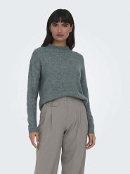ONLY Sweter w kolorze szarym rozmiar: S. Szare swetry klasyczne damskie Only, s, ze splotem, bez kołnierzyka. Za 88.23 zł.