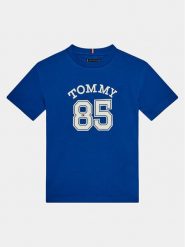 Tommy Hilfiger T-Shirt Mesh Varsity Tee S/S KB0KB08683 Niebieski Regular Fit. Niebieskie t-shirty i koszulki chłopięce Tommy Hilfiger, bez wzorów, z bawełny, bez kołnierzyka, bez ramiączek. Za 129.99 zł.