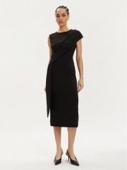 Rinascimento Sukienka koktajlowa CFC0019379002 Czarny Regular Fit. Czarne sukienki damskie Rinascimento, bez wzorów, z syntetyku, wizytowe, bez ramiączek. Za 269.99 zł.