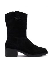 Clarks Botki Digby Slouch 26320251 Czarny. Czarne botki damskie Clarks, bez obcasa, na płaskiej podeszwie, bez zapięcia. Za 479.99 zł.