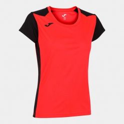 Koszulka do biegania damska Joma Record II. Czarne bluzki damskie Joma, l, bez wzorów, bez kołnierzyka, bez ramiączek. Za 59.99 zł.