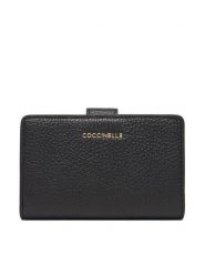 Coccinelle Portfel MW5 Metallic Soft E2 MW5 11 E7 01 Czarny. Czarne portfele damskie Coccinelle, bez wzorów, ze skóry. Za 549.99 zł.