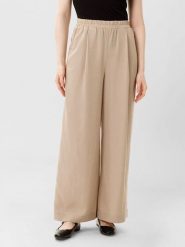 Les Lunes Spodnie "Georgiaa" w kolorze beżowym rozmiar: XL. Brązowe spodnie materiałowe damskie Les Lunes, bez wzorów, z materiału. Za 217.99 zł.