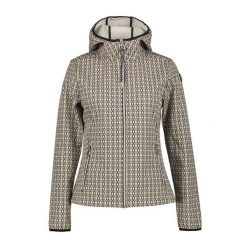 Damska kurtka wodoodporna Luhta Annikkala. Szare kurtki damskie Luhta, bez wzorów, z softshellu, bez kaptura. Za 447.50 zł.